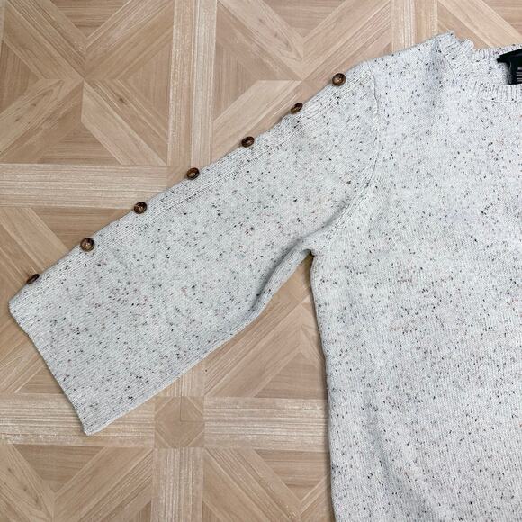 Lane Bryant Cream Multicolor Speckled Oversized Knit Sweater Womens Plus 26/28 - Picture 2 of 8